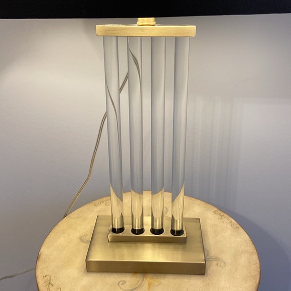 COPY - Modern, Contemporary Crystal and Antique Brass Table Lamp with Black Sha… - Picture 10 of 10